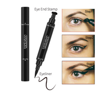 Load image into Gallery viewer, Double-headed seal eyeliner Triangle seal eyeliner 2-in-1 waterproof eyeliner
