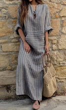 Load image into Gallery viewer, Cotton and linen loose long dress
