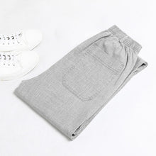 Load image into Gallery viewer, Linen solid color casual pants
