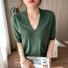 Load image into Gallery viewer, Women Cotton Loose T-shirt Thin Pullover Top
