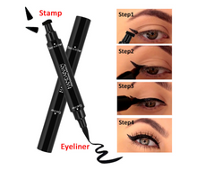 Load image into Gallery viewer, Double-headed seal eyeliner Triangle seal eyeliner 2-in-1 waterproof eyeliner
