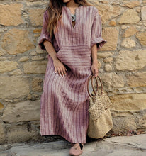 Load image into Gallery viewer, Cotton and linen loose long dress
