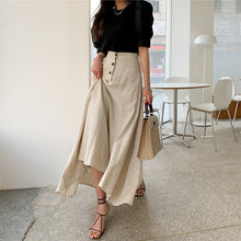 Load image into Gallery viewer, Korean Version Irregular Cotton And Linen Skirt
