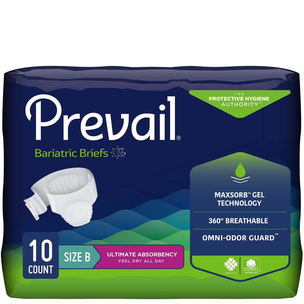 Prevail® Bariatric Ultimate Incontinence Brief, Size B -- QTY: CS/4