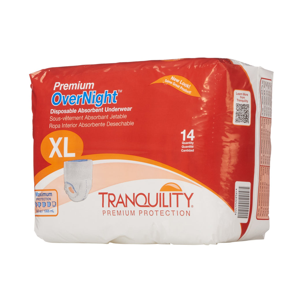 Tranquility® Premium OverNight™ Absorbent Underwear, Extra Large -- (Quantity = 14)