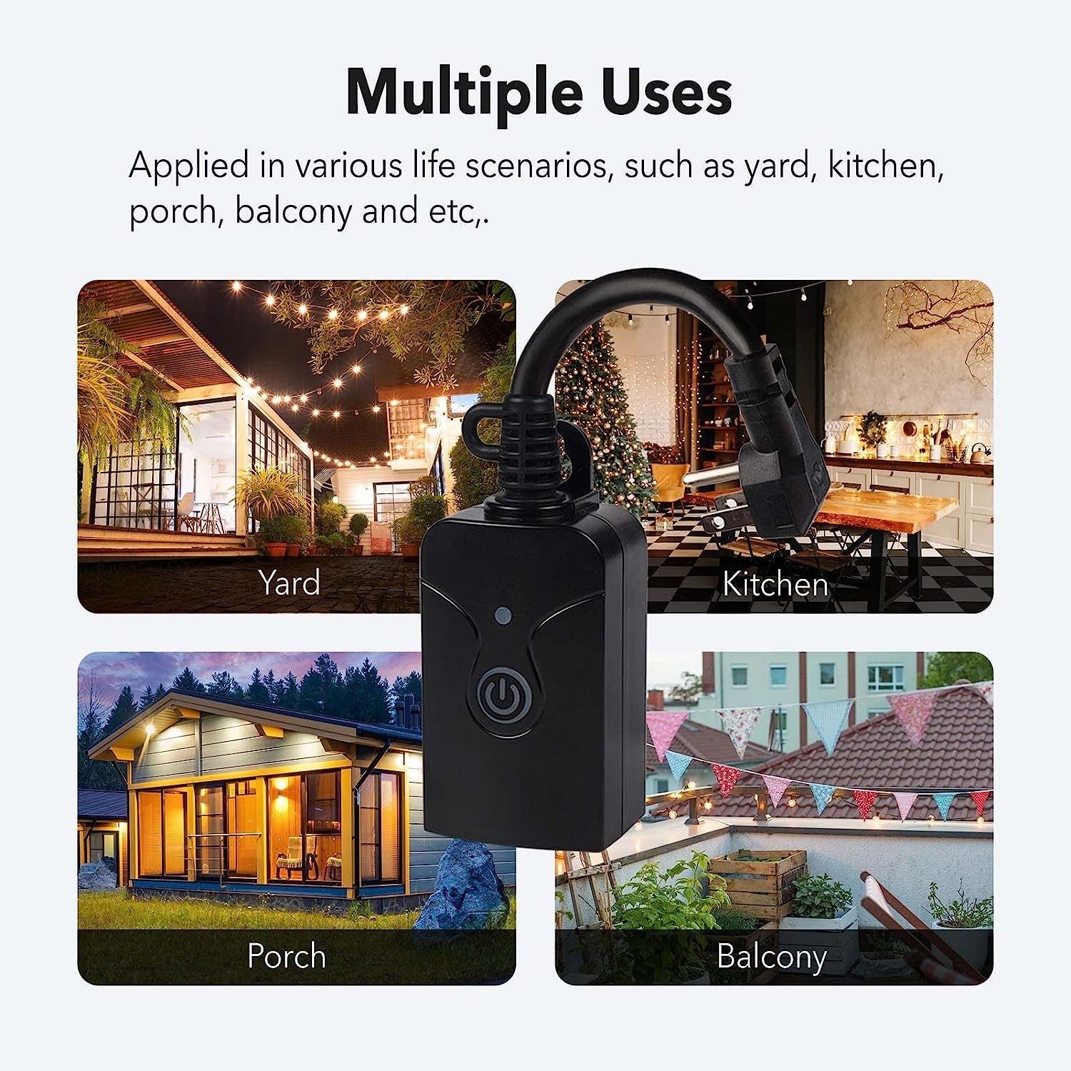 Govee Smart Plug 15A, WiFi Bluetooth Outlet 1 Pack Work with Alexa and  Google Assistant, WiFi Plugs with Multiple Timers, Govee Home APP Group  Control Remotely, No Hub Required, ETL&FCC Certified: 