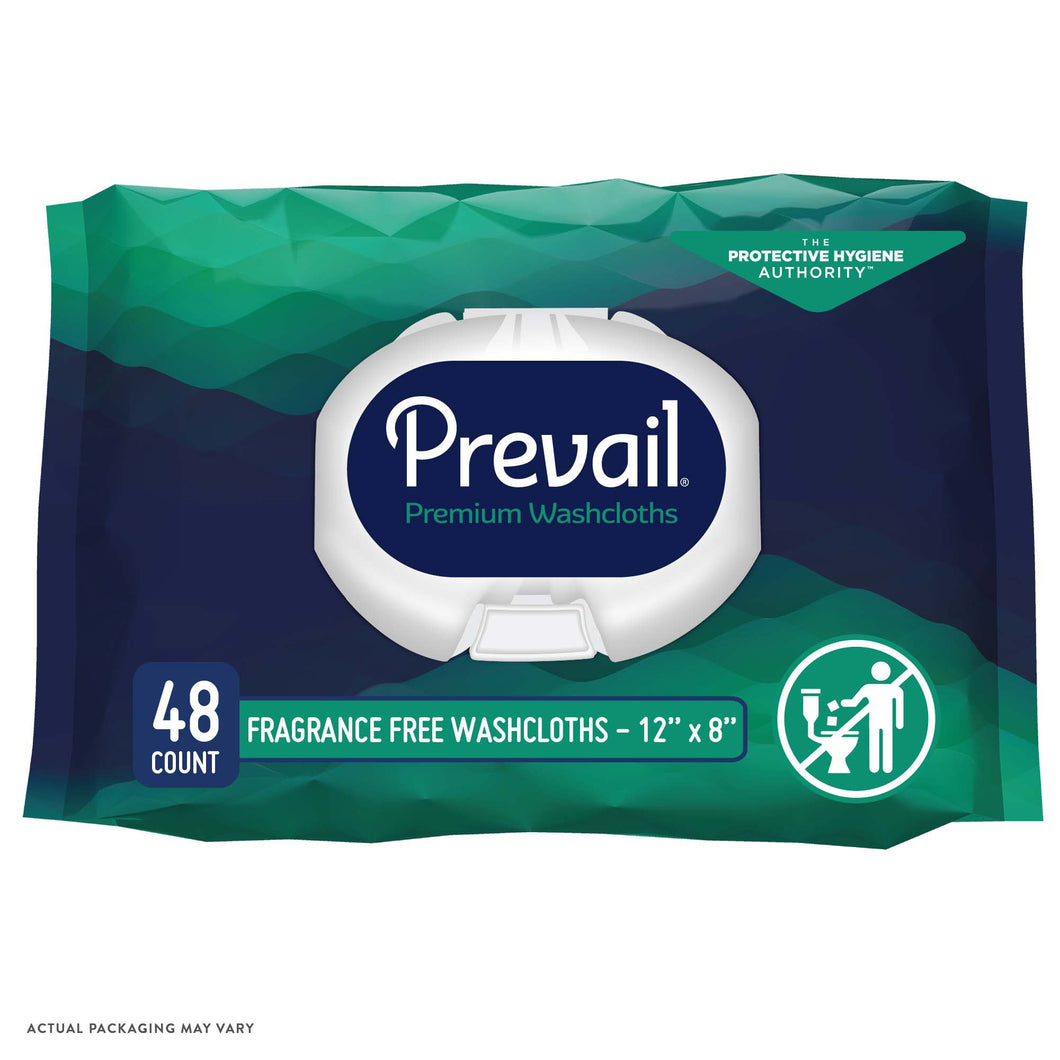 Prevail Adult Washcloths, Soft Pack, Aloe, Vitamin E, 12