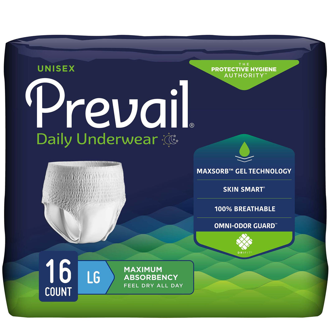 Prevail® Maximum Absorbent Underwear, Large -- QTY: PK/16