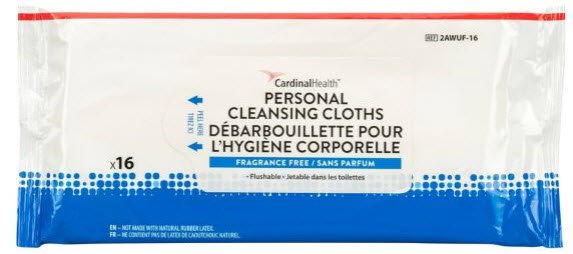 Cardinal Health™ Wings™ Flushable Personal Wipes