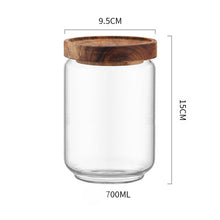 Load image into Gallery viewer, Home Kitchen Acacia Wood Sealed Storage Jar
