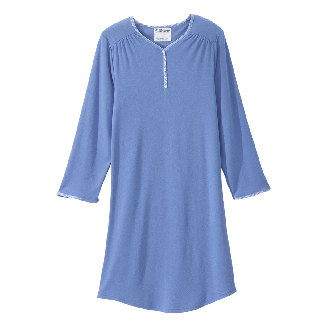 Silverts® Women's Shoulder Snap Patient Exam Gown, Blue