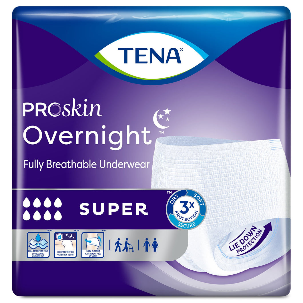 Tena® Overnight Super Absorbent Underwear, Large -- (Quantity = 56)