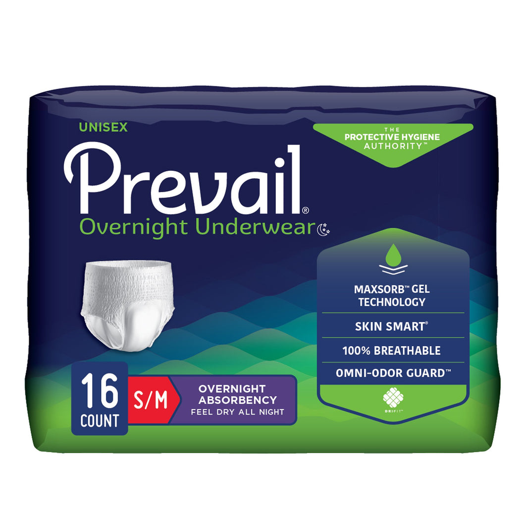 Prevail® Overnight Absorbent Underwear, Small -- QTY: CS/64