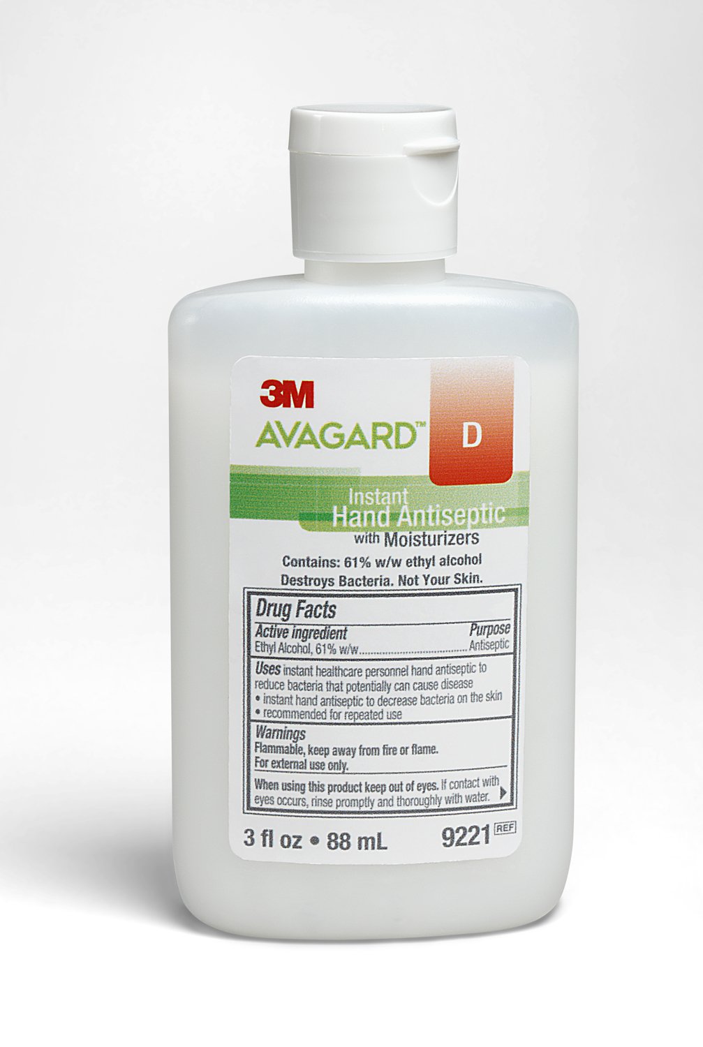 3M Avagard D Hand Antiseptic with Moisturizers, 3 fl oz Bottle