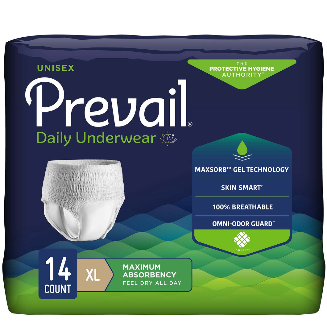 Prevail® Maximum Absorbent Underwear, Extra Large -- QTY: CS/4