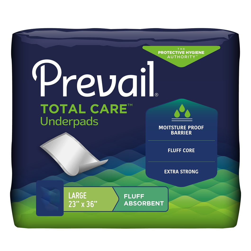 Prevail® Total Care™ Fluff Underpads, Large -- QTY: PK/25