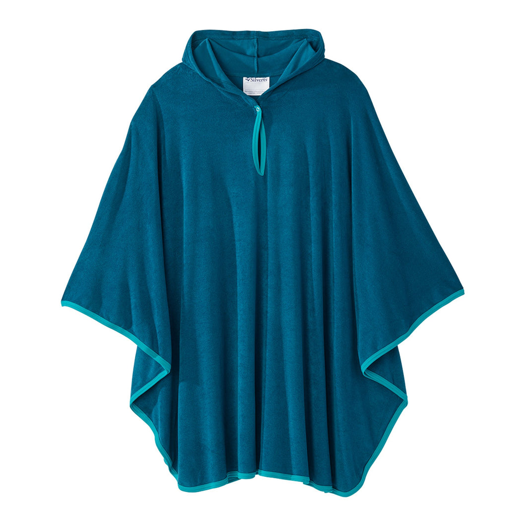 Silverts® Plush Terry Shower Capes, Caribbean Blue