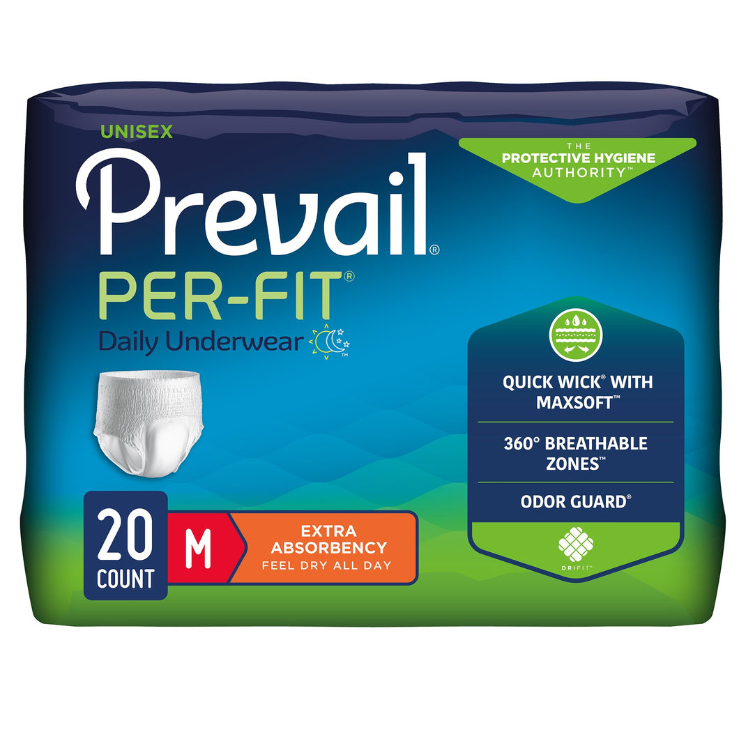 Prevail® Per-Fit® Extra Absorbent Underwear, Medium -- QTY: CS/80