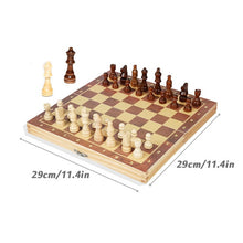 Load image into Gallery viewer, Enhance Cognitive Skills with a Portable Wooden Chess Set | Magnetic Board with 34 Chess Pieces for Travel and Storage
