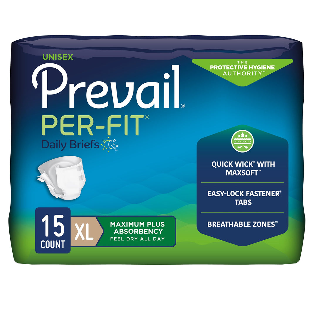 Prevail® Per-Fit® Maximum Incontinence Brief, Extra Large -- QTY: CS/60