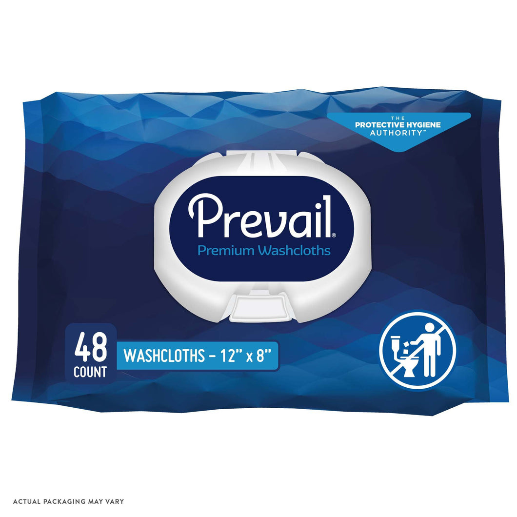 Prevail Adult Washcloths, Soft Pack, Aloe, Vitamin E, 12