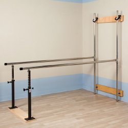 Parallel Bars Stainless Steel Handrail, Folding 7 Foot X 28 X 28 to 42 Inch