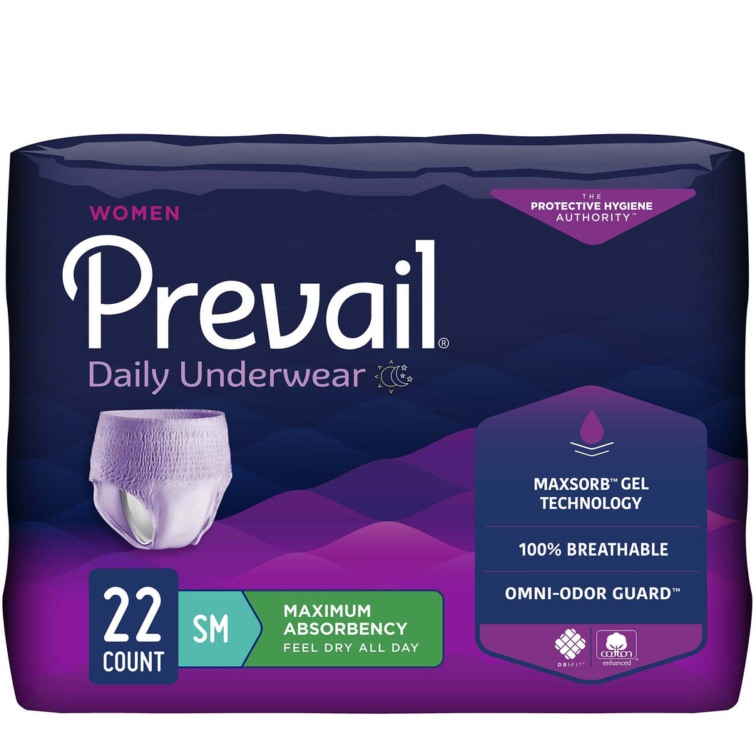 Prevail® Daily Underwear Maximum Absorbent Underwear, Small -- QTY: BG/22