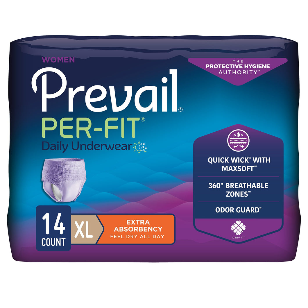 Prevail® Per-Fit® Women Extra Absorbent Underwear, Extra Large -- QTY: CS/56