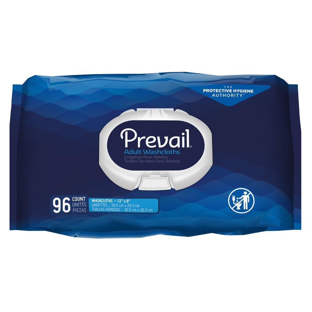 Prevail Adult Washcloths, Soft Pack, Aloe, Vitamin E, 8