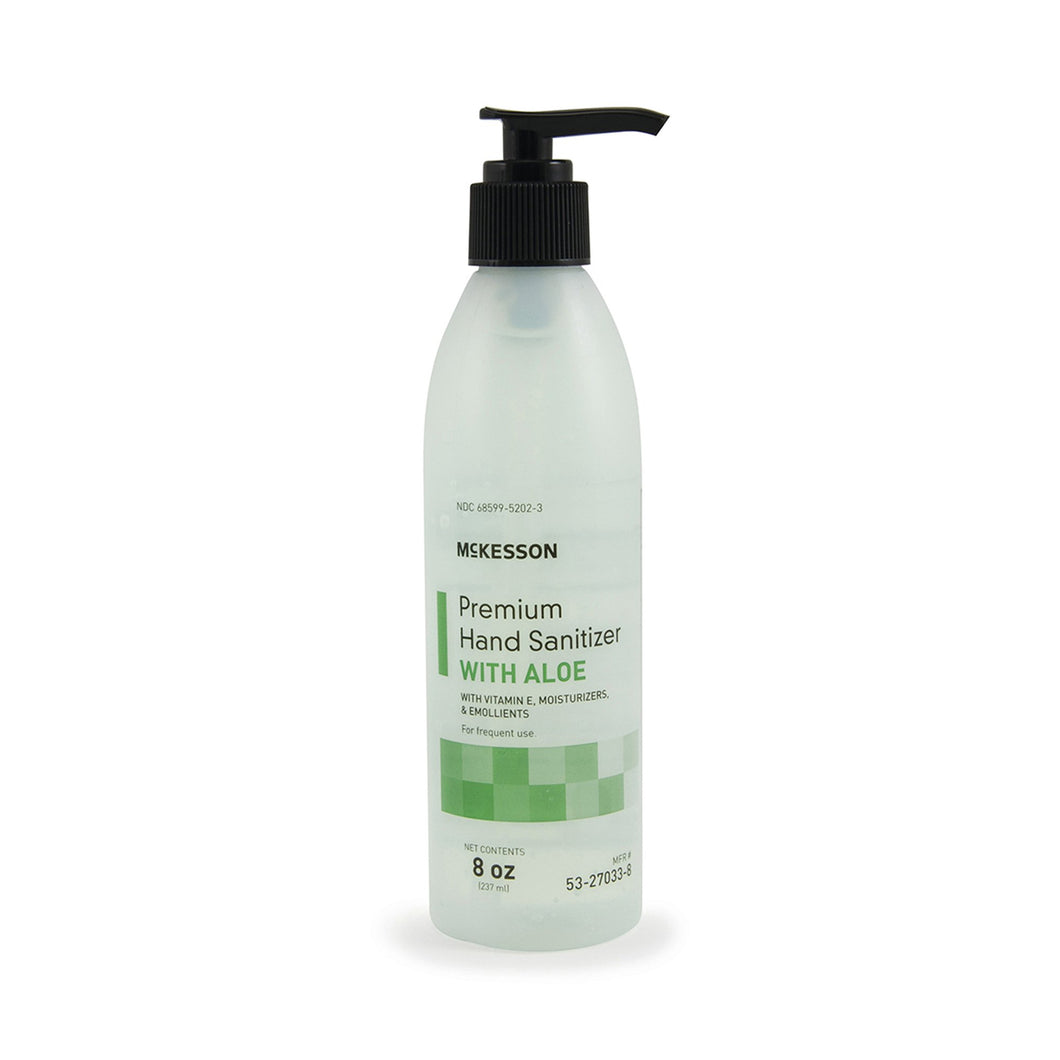 McKesson Premium Hand Sanitizer with Aloe, 8 oz., Gel, Pump Bottle