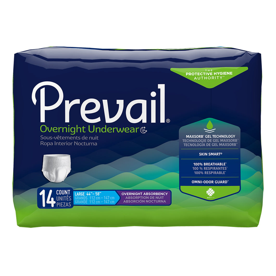 Prevail® Overnight Absorbent Underwear, Large -- QTY: PK/14