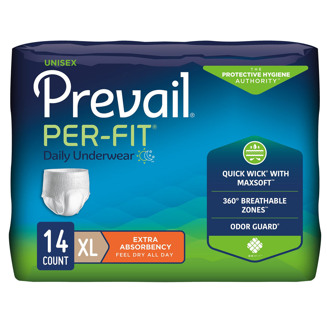 Prevail® Per-Fit® Extra Absorbent Underwear, Extra Large -- QTY: CS/56