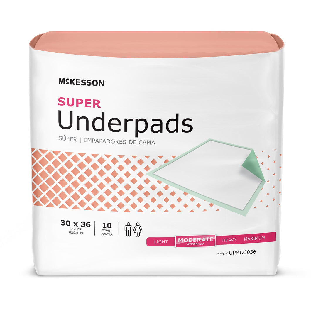 Super Moderate Absorbency Underpad, 30 x 36 Inch