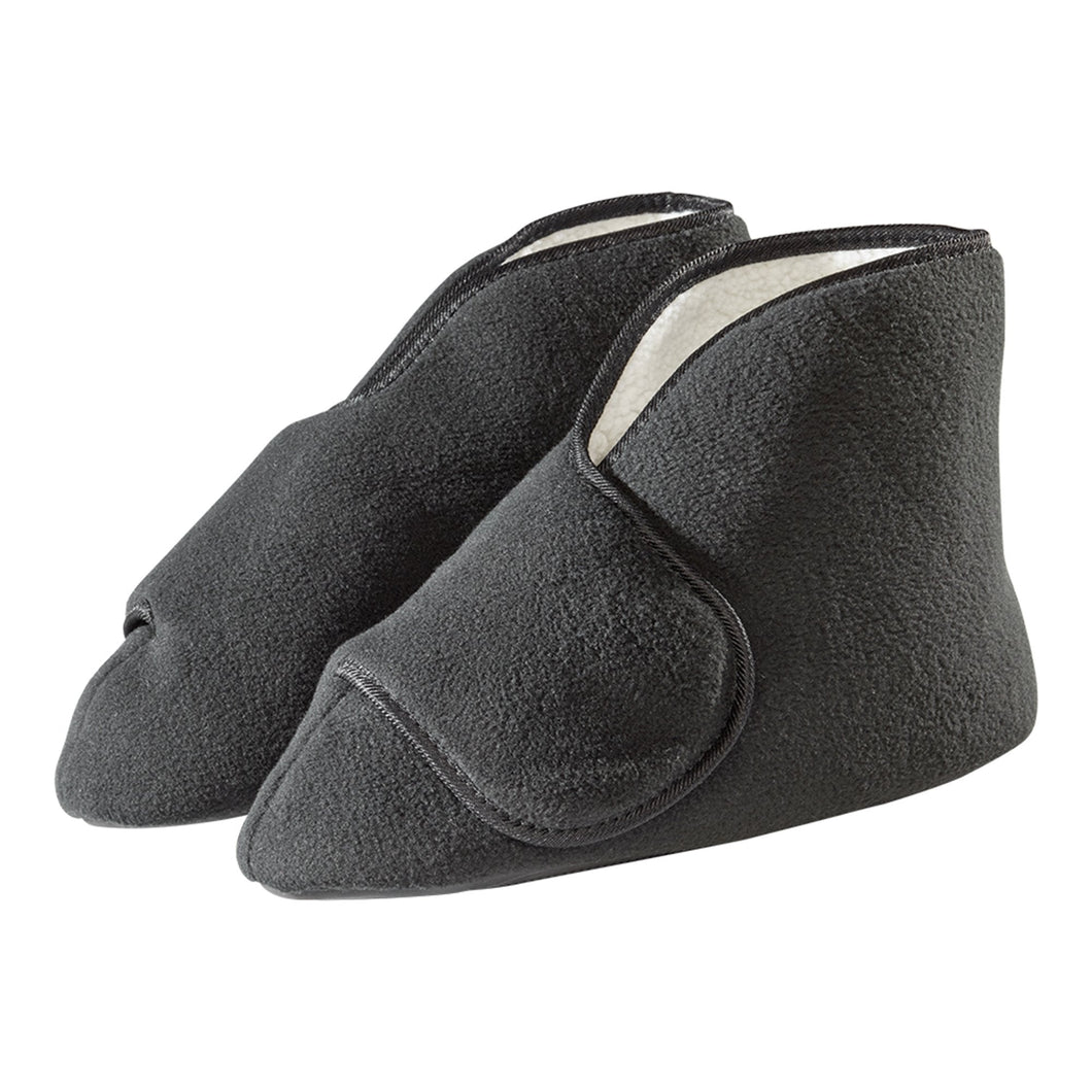 Silverts® Deep and Wide Diabetic Bootie Slippers, Black