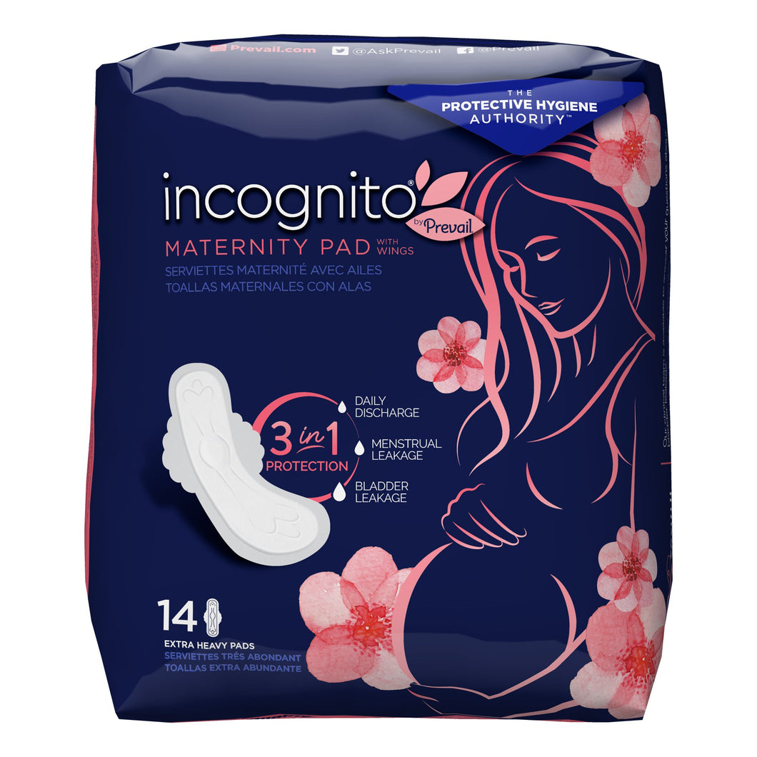 incognito® by Prevail Extra Heavy Maternity Pad, 13 Inch Length -- QTY: BG/14